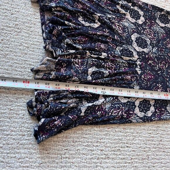 Free People Jersey Annabelle Printed Tunic Mini Dress Plum Combo - Picture 12 of 13